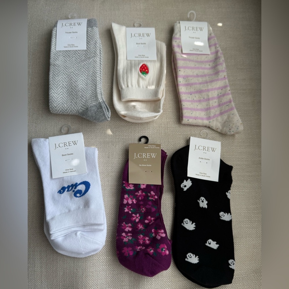 NWT J.Crew Factory socks set of 6